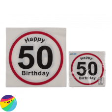 Serviete Happy Birthday 50 Serviete Happy Birthday 50